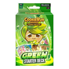 CookieRun Braverse TCG: Starter Deck, featuring the Green Starter Deck packaging and colorful character design.