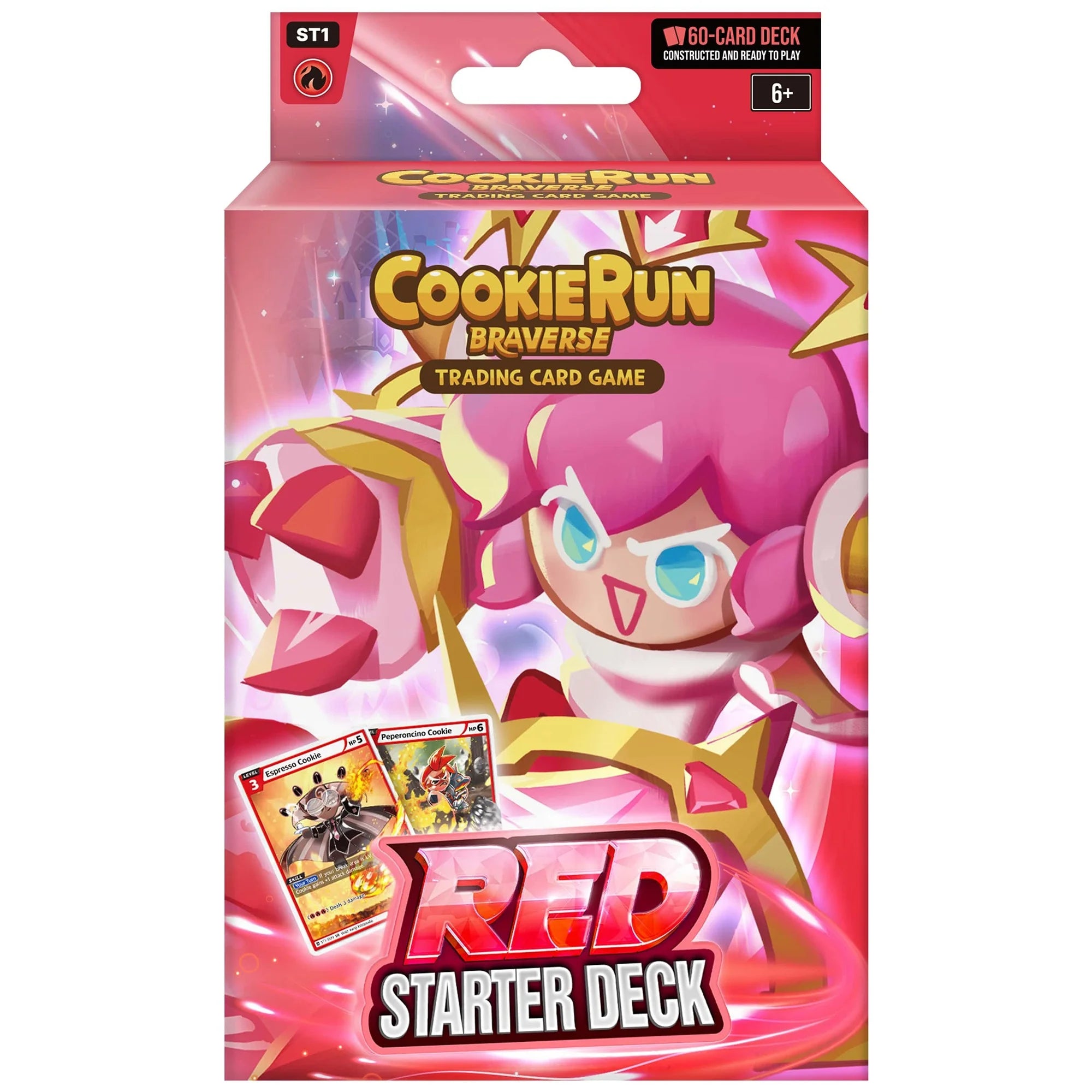 CookieRun Braverse TCG red Starter Deck 60-card contents preview at MagicDragonUSA.com