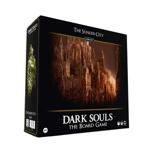 Dark Souls: The Board Game – The Sunless City Core Set | 1–3 Player Dungeon Crawler with Miniatures box art.