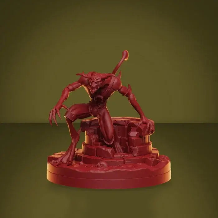 RuneScape Kingdoms: Shadow of Elvarg – Core Game | Red monster figurine on a rocky base for tabletop gameplay.