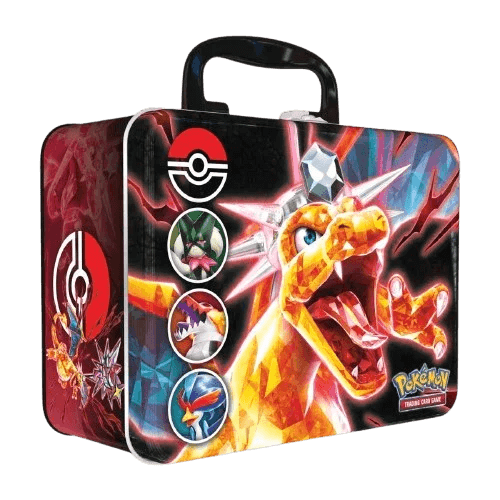 Fall 2023 Collectors Chest Lunch Box Charizard featuring vibrant Pokémon artwork and collectible display.