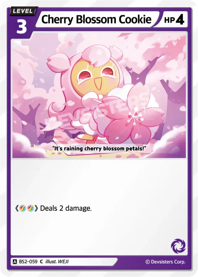 Cherry Blossom Cookie BS2-059 | Common Card. Featuring HP 4 and a cute design with cherry blossoms.