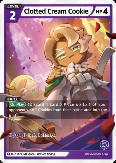 Clotted Cream Cookie (BS2-069) SR – Brave Beginning | Cookie Run TCG Single Card featuring Clotted Cream Cookie.