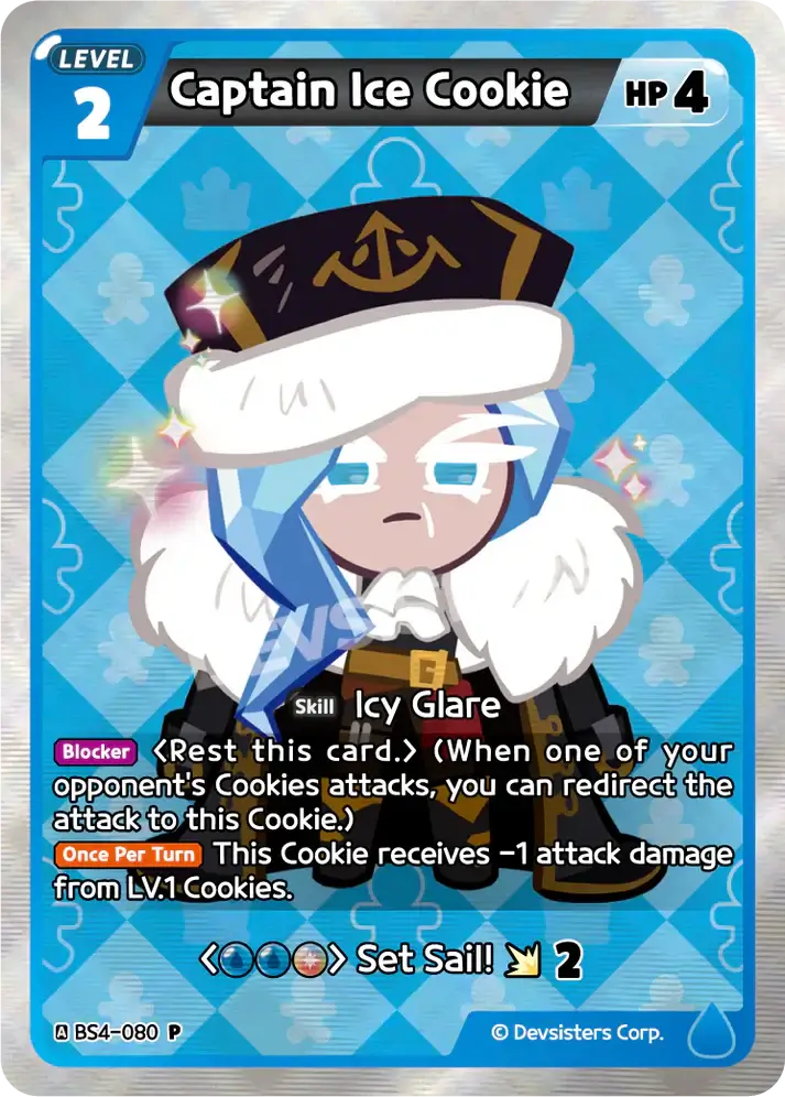 CookieRun TCG - Captain Ice Cookie BS4-080 P - Cookie Run TCG Promo Card