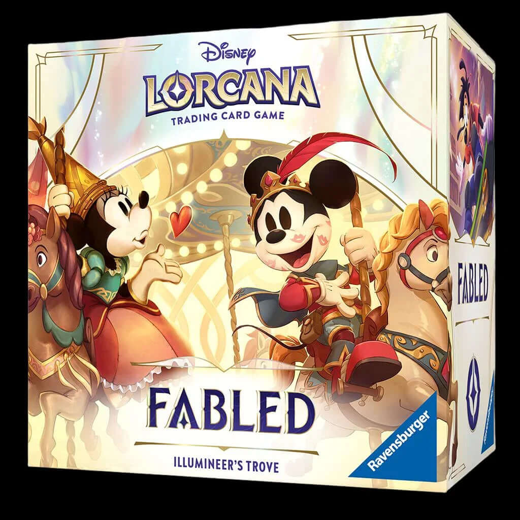 Fabled - Illumineer's Trove Disney Lorcana trading card game box featuring Mickey and Minnie