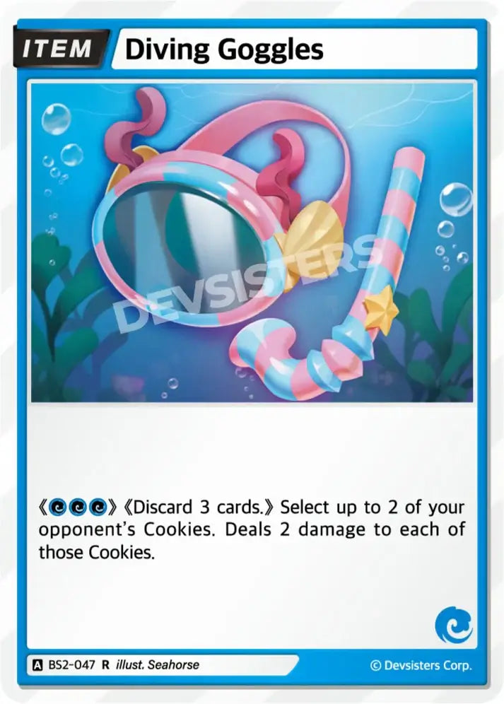 Diving Goggles (BS2-047) R – Brave & Strong Equipment | Cookie Run TCG Rare Card