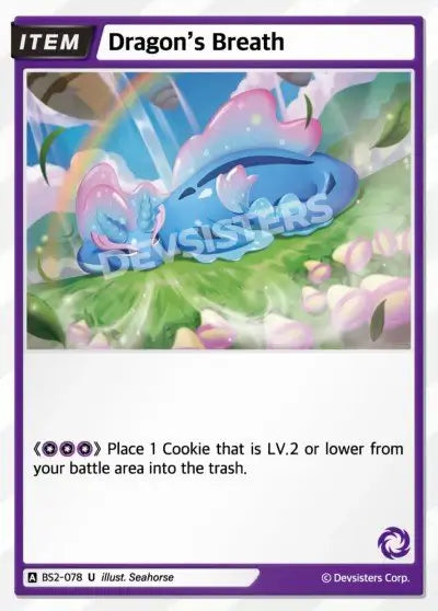 Dragon's Breath BS2-078 U | Uncommon Card featuring colorful fantasy artwork.