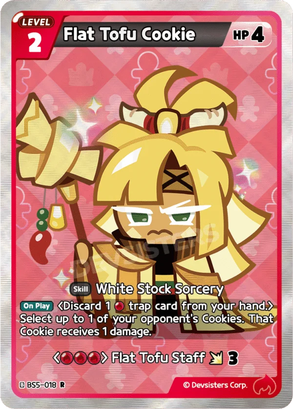 Flat Tofu Cookie BS5-018 R | Rare Card trading card featuring character art and game mechanics.