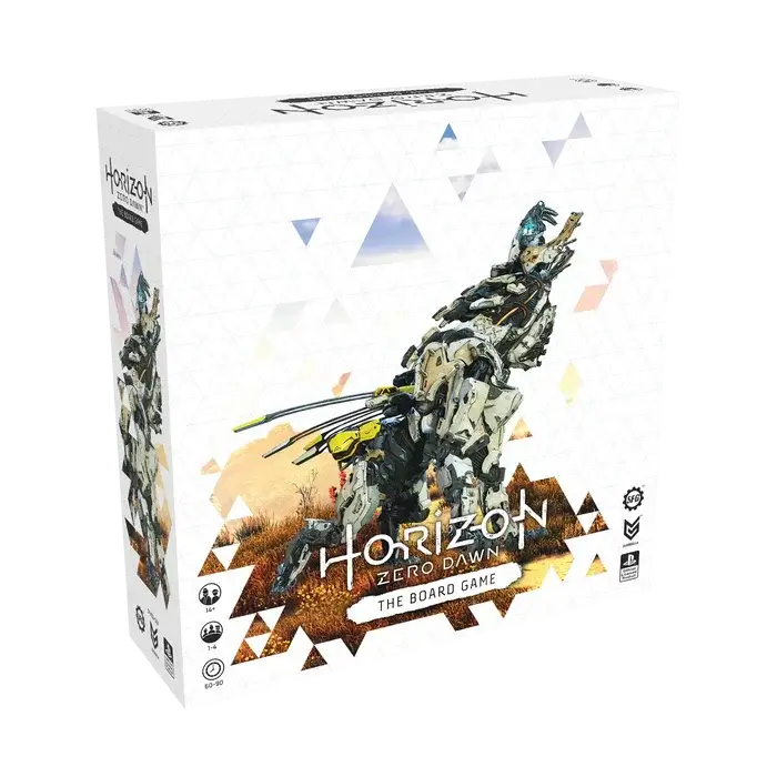 Horizon Zero Dawn: The Board Game | 1–4 Player Tactical Miniatures Game by Steamforged box art featuring robotic machine.