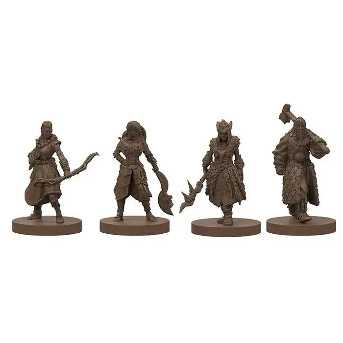 Horizon Zero Dawn: The Board Game | 1–4 Player Tactical Miniatures Game by Steamforged four detailed character miniatures