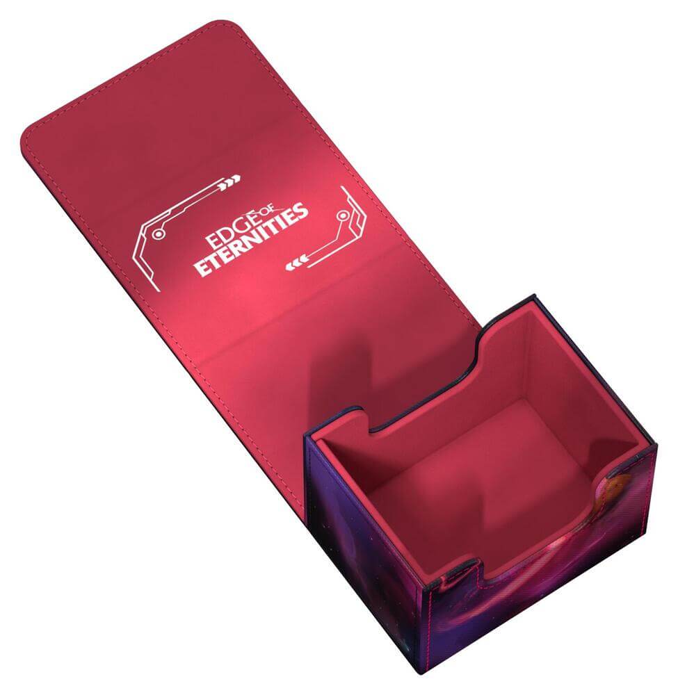 Magic: The Gathering Edge of Eternities Sidewinder 100+ Xenoskin Deck Box - Mana Confluence - Ultimate Guard Deck Boxes open view