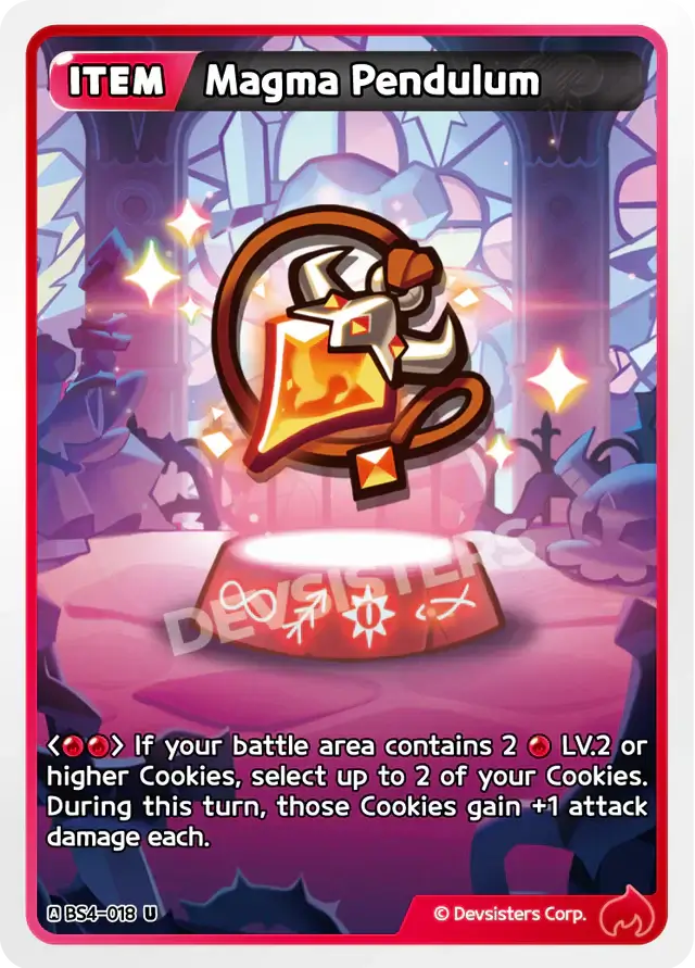 Magma Pendulum BS4-018 U | Uncommon Card featuring a magical pendant item in a colorful fantasy setting.