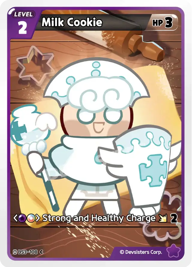 Milk Cookie BS3-108 C | Common Card featuring a cute character design and abilities.