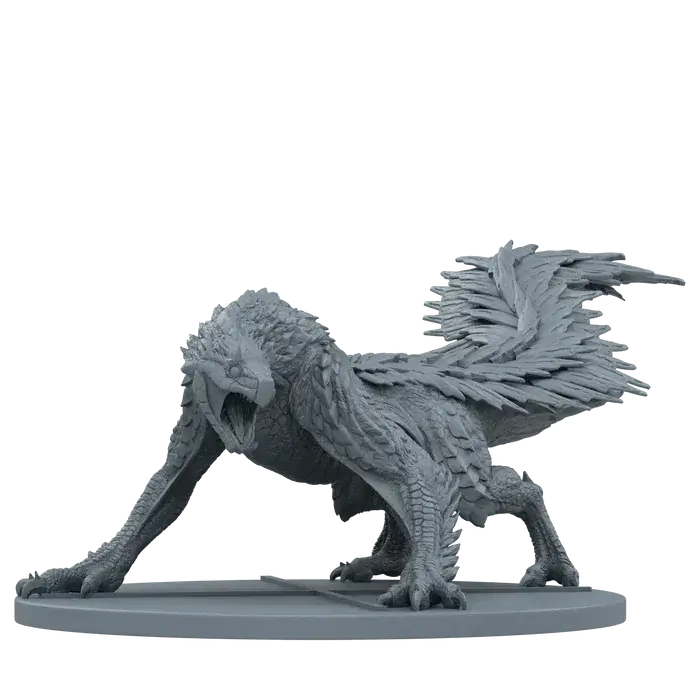 Detailed miniature of Rathalos from Monster Hunter World: The Board Game – Ancient Forest core set