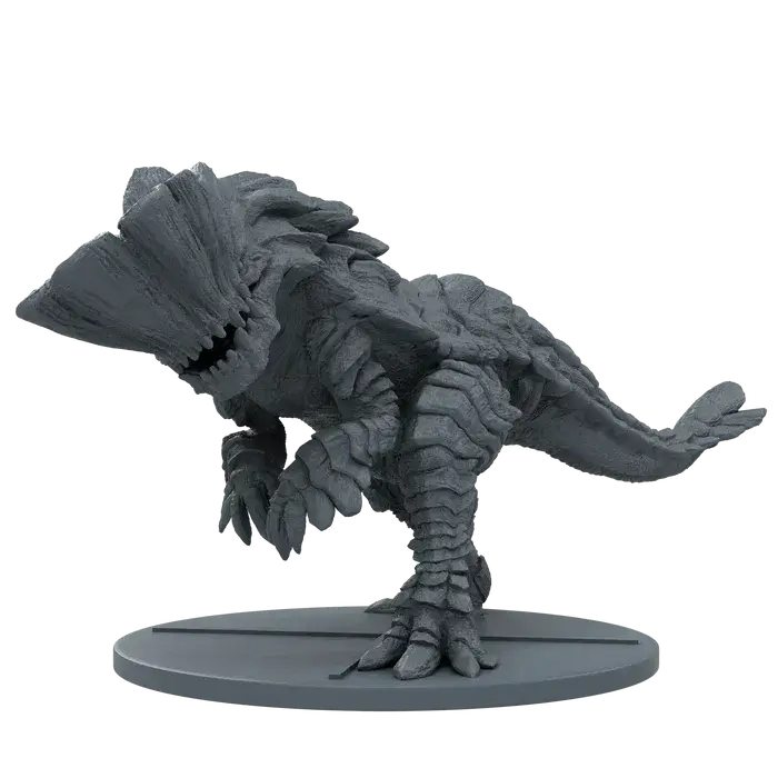 Monster Hunter World: Wildspire Waste board game box with monster miniatures, terrain pieces, and cooperative tabletop gameplay for 1–4 players