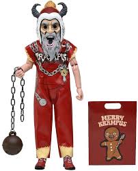 NECA Ben Cooper Costume Series 4 Krampus Clothed Action Figure featuring Krampus with a chain and a festive bag.