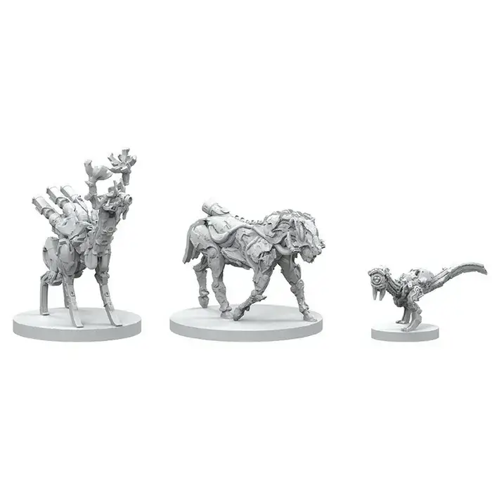 Horizon Zero Dawn: The Board Game | 1–4 Player Tactical Miniatures Game by Steamforged - detailed miniatures of robotic creatures.