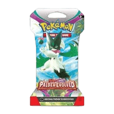 Pokemon Paldea Evolved Sleeved Booster Pack showcasing the latest card artwork and features in vibrant packaging.