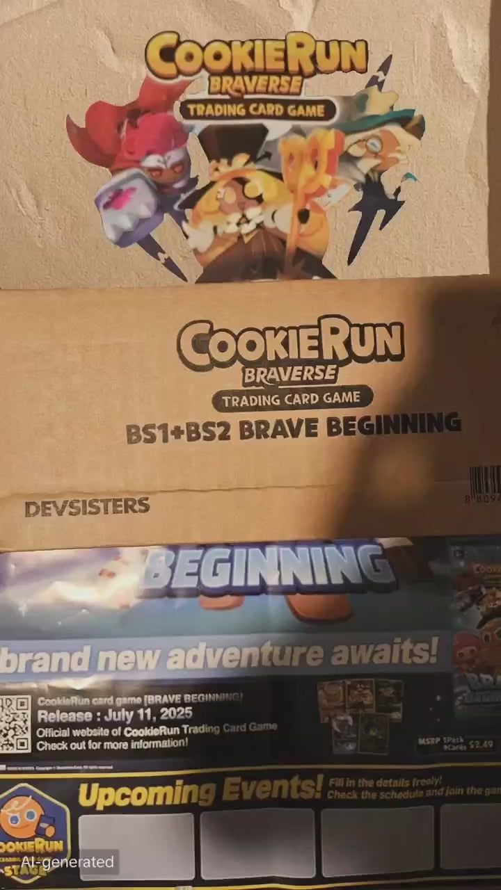 ookieRun Braverse TCG Brave Beginning Booster Box Case and Eternal Sugar Cookie promo video at MagicDragonUSA