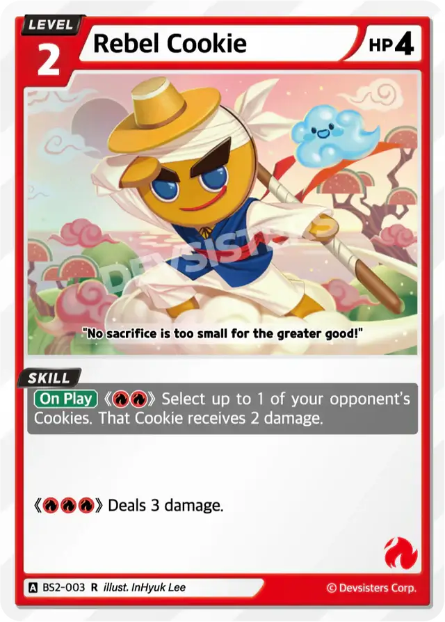 Rebel Cookie BS2-003 R | Rare Card featuring unique artwork and gameplay details.