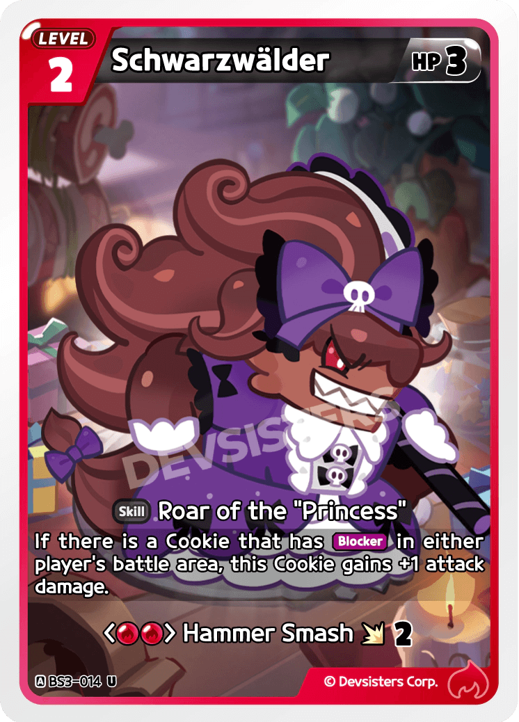 Schwarzwalder BS3-014 U | Uncommon Card featuring character with skill Roar of the "Princess"
