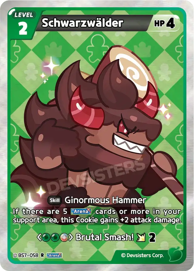 Schwarzwalder BS7-058 R | Rare Card featuring a character with a unique design and attack abilities.