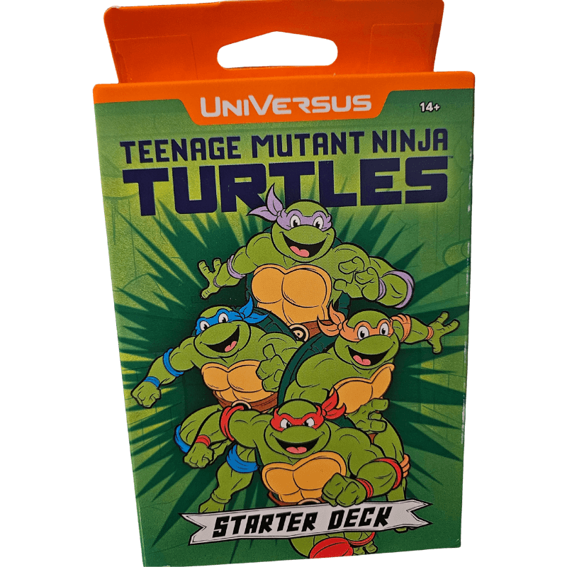 Teenage Mutant Ninja Turtles Starter Deck packaging featuring all four turtles in action.