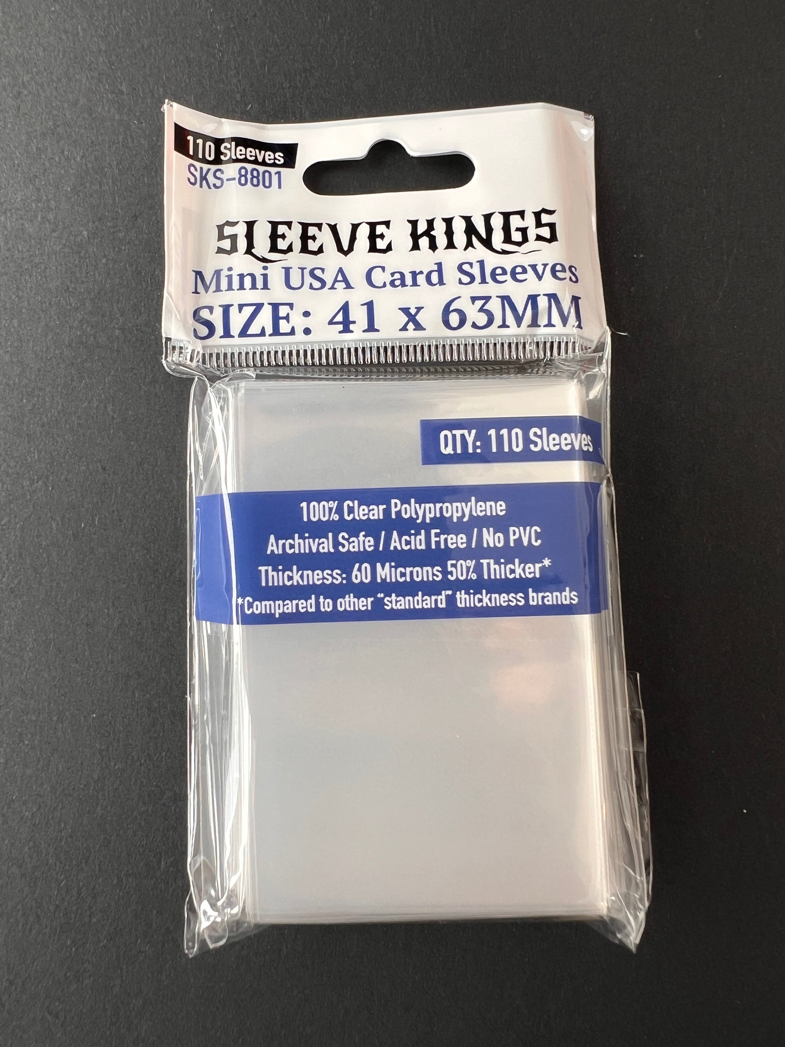 The Fox Experiment Compatible Card Sleeve Bundle (8801 x 1 + 8810 x 1 + 8814 x 1) pack of 110 clear mini card sleeves.