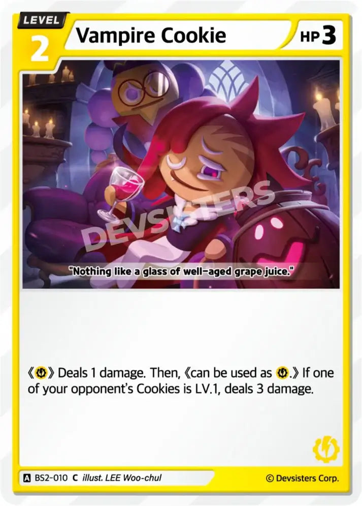 Vampire Cookie BS2-010 C | Common Card featuring art from Devsisters Corp with stats and abilities.