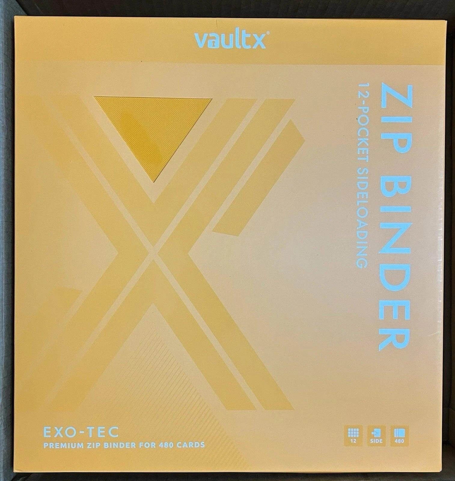 Vault X 12-Pocket Exo-Tec Zip Binder Neon Orange in original retail packaging, ready for display or gifting