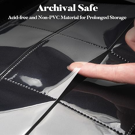 Acid-free trading card binder pages for long-term safe storage of collectible cards
