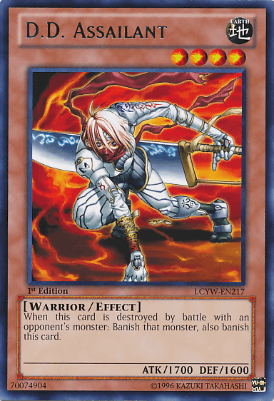 D.D. Assailant [LCYW-EN217] Rare effect monster card with 1700 attack and 1600 defense from Legendary Collection 3.