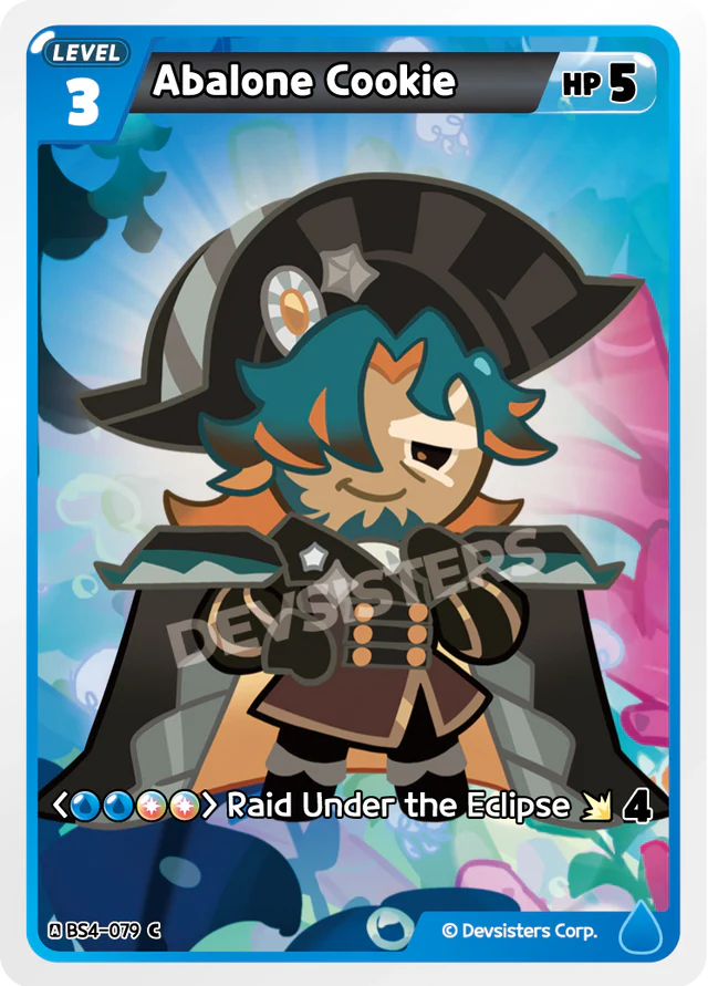 Abalone Cookie BS4-079 C | Common Card featuring a character with Level 3, HP 5, and abilities.