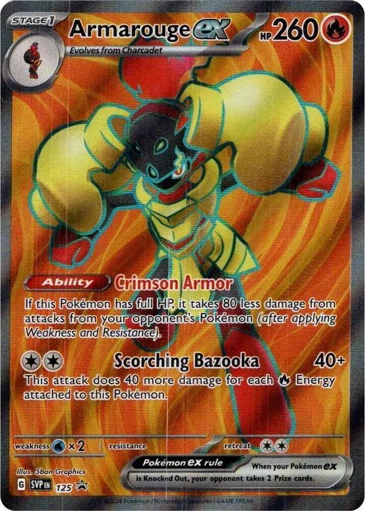 Armarouge ex (125) [Scarlet & Violet: Black Star Promos] trading card featuring Fire type abilities.
