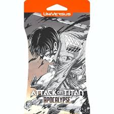Attack on Titan: Apocalypse Hanging Booster Pack featuring a character illustration from the series.