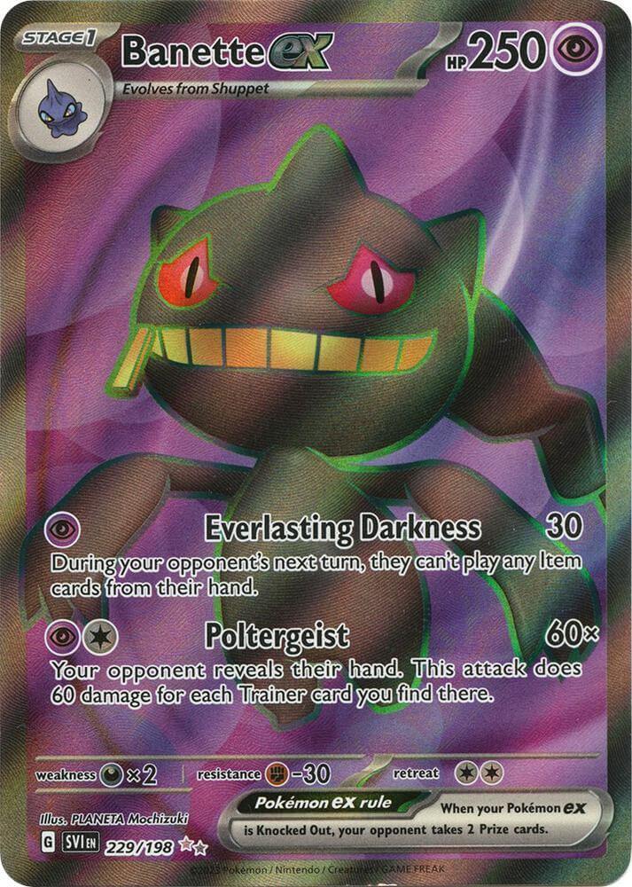 Banette ex (229/198) [Scarlet & Violet: Base Set] featuring the Psychic type Pokémon with stunning artwork.