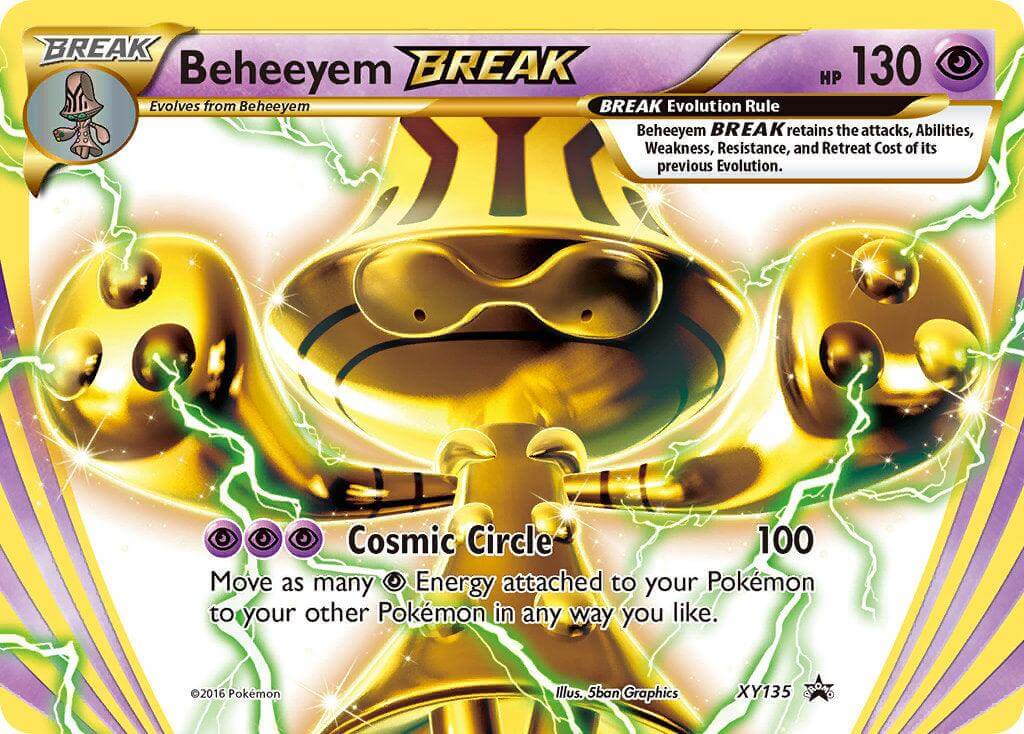 Beheeyem BREAK (XY135) [XY: Black Star Promos] card with Cosmic Circle attack and stunning artwork.