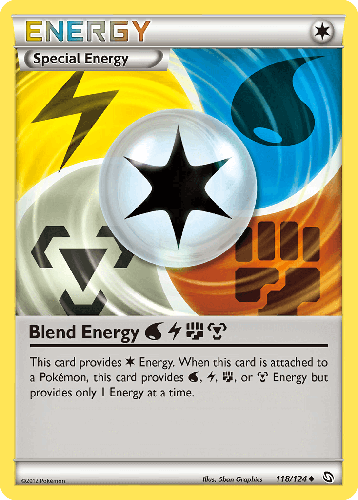 Blend Energy WaterLightningFightingMetal (118/124) [Black & White: Dragons Exalted] special energy card image.
