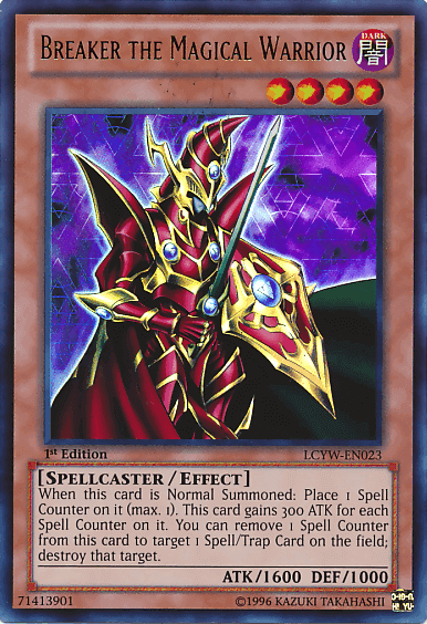 Breaker the Magical Warrior [LCYW-EN023] Ultra Rare, Effect Monster with 1600 ATK and 1000 DEF.