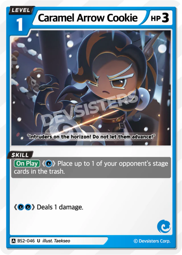 Caramel Arrow Cookie BS2-046 U | Uncommon Card featuring unique artwork and game stats.