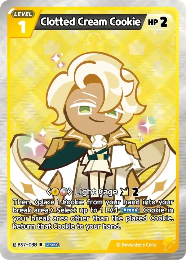 Clotted Cream Cookie BS7-038 R | Rare Card featuring character art and abilities.