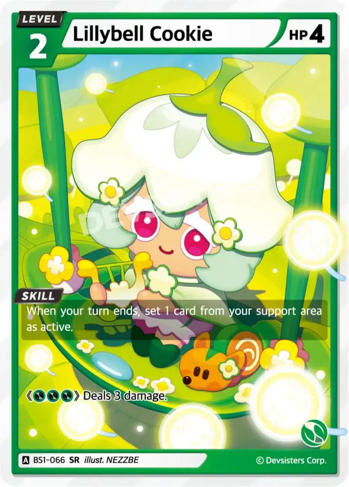 CookieRun TCG - Lilybell Cookie BS1-066 SR – Brave Starter | Super Rare Cookie Run TCG Single Card featuring Lilybell Cookie.