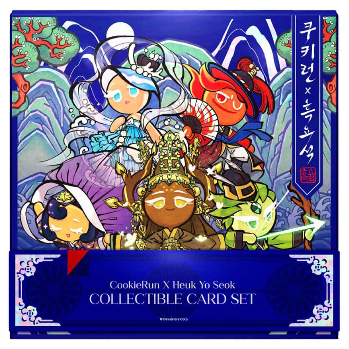 CookieRun TCG: X Heuk Yo Seok "Obsidian" Collectible Card Set featuring colorful characters.