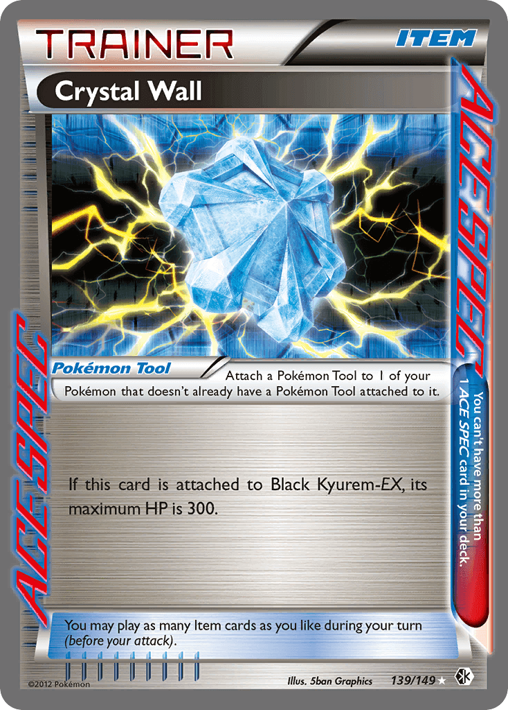 Crystal Wall (139/149) [Black & White: Boundaries Crossed] Pokémon Trainer Item with rare abilities.