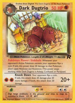 Dark Dugtrio (23/82) [Team Rocket Unlimited] Pokemon card with detailed stats and abilities.