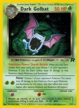 Dark Golbat (7/82) [Team Rocket Unlimited] Holo Rare Grass Type trading card with unique abilities.
