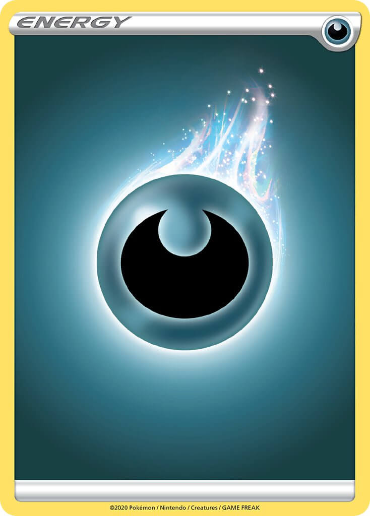 Darkness Energy [Sword & Shield: Base Set] card featuring a dark energy symbol with a glowing effect.