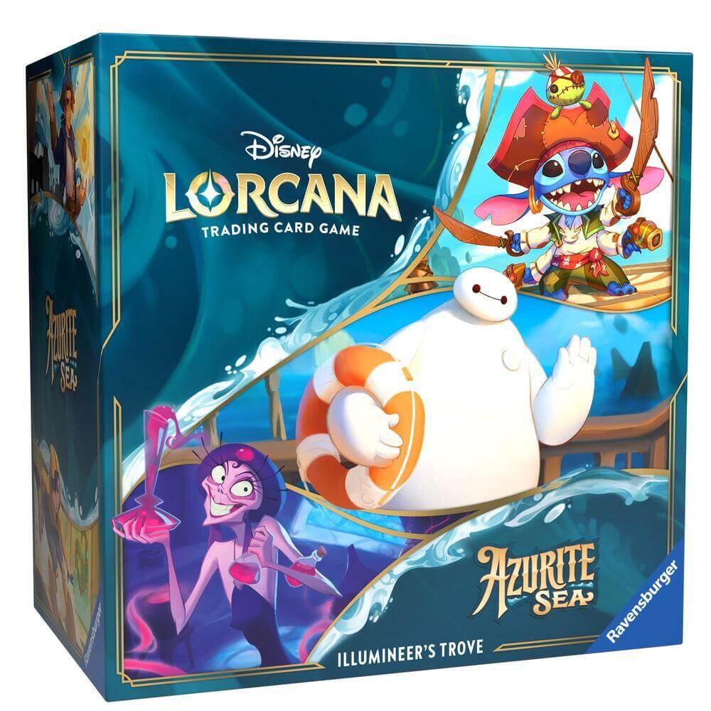 Azurite Sea - Illumineer's Trove packaging featuring Disney Lorcana characters and artwork.