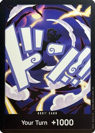 DON!! Card (GEAR5 Luffy) - Premium Booster -The Best- Vol. 2 featuring +1000 effect and dynamic design.