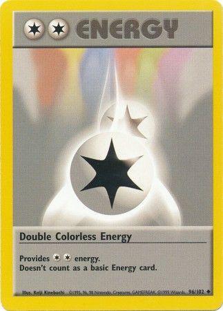 Double Colorless Energy (96/102) [Base Set Unlimited] special energy card with unique design and uncommon rarity.